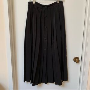 Vintage long black pleaded skirt